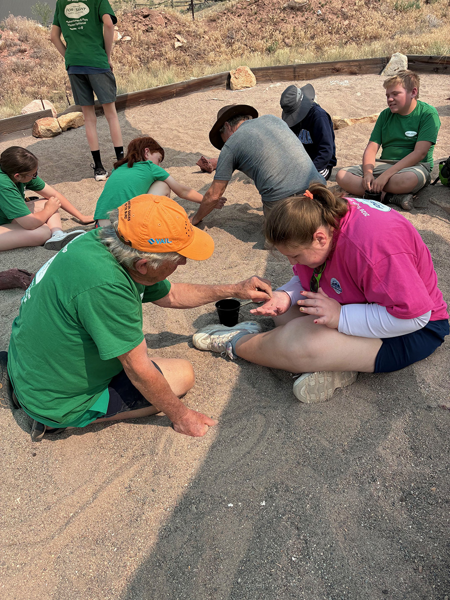 Campers in the sand